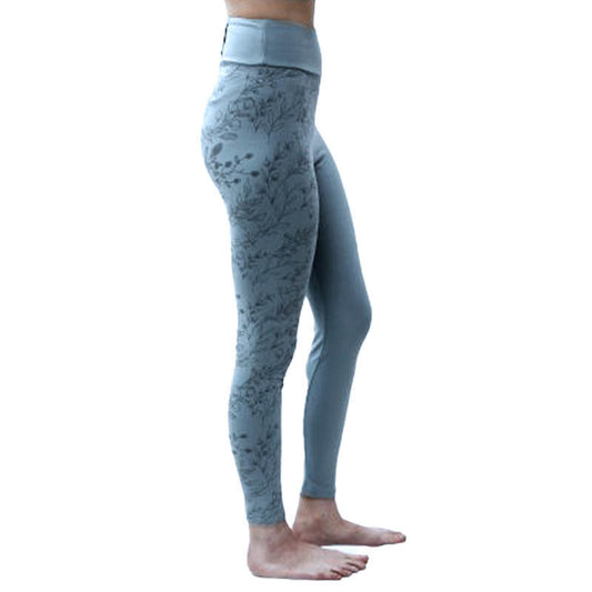 Legging yoga floral bio certifié GOTS | Achamana