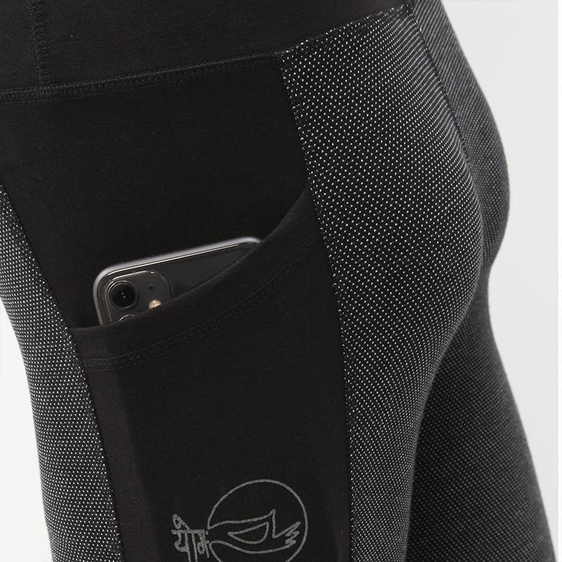 Legging de yoga et pilates avec poche certifié en coton bio certifié Gots | Achamana