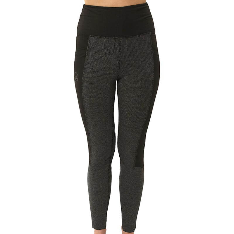 Yoga Paris - Legging yoga noir taille haute en coton bio certifié Gots | Achamana