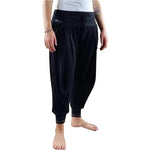 Pantalon yoga large femme - Vinyasa - Noir profond - Vignette | Achamana