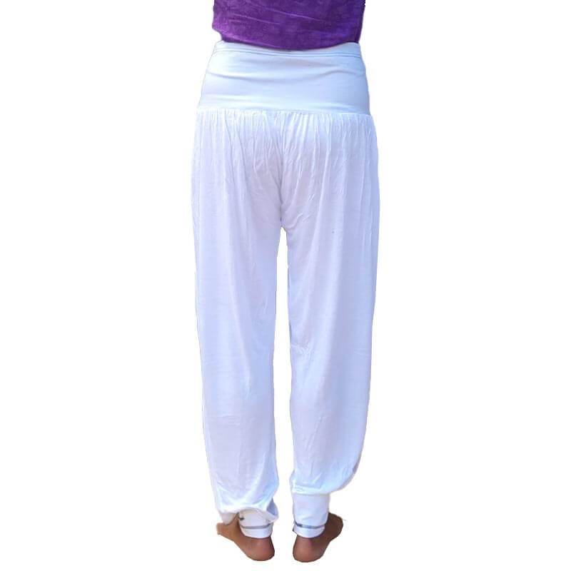 Pantalon yoga blanc pour femme | Achamna