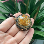 Pendentif orgonite Merkaba - Oeil de tigre - Labradorite - Vignette | Achamana