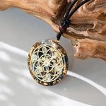 Pendentif orgonite Merkaba - Oeil de tigre - Labradorite - Vignette | Achamana