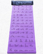 Tapis de yoga débutant ou avancé antidérapant caoutchouc éco-PU - Asana practice Violet - Vignette | Achamana