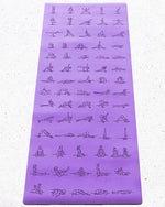 Tapis de yoga débutant ou avancé antidérapant caoutchouc éco-PU - Asana practice Violet - Vignette | Achamana