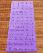 Tapis de yoga débutant ou avancé antidérapant caoutchouc éco-PU - Asana practice Violet - Vignette | Achamana