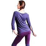 Vêtement yoga - Tee shirt femme lifestyle - lavande - Vignette | Achamana