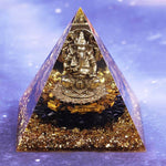 Orgonite a piramide di Ganesh 10 cm - Il protettore - Vignette | Achamana