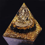 Orgonite a piramide di Ganesh 10 cm - Il protettore - Vignette | Achamana