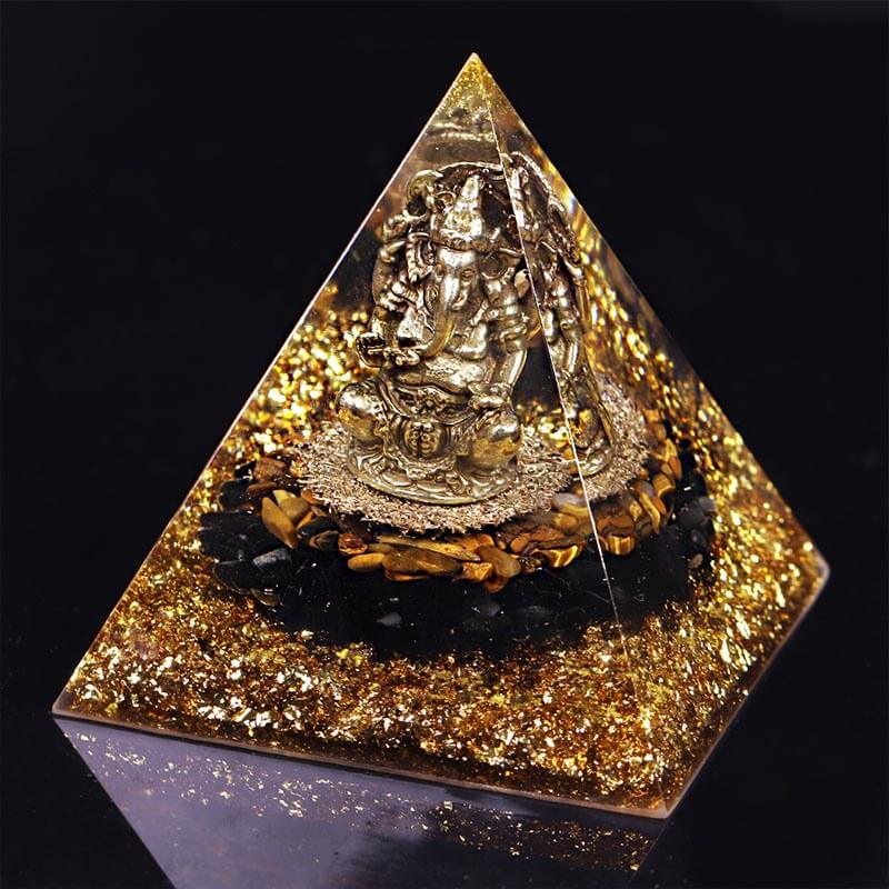 Orgonite Lyon - Pyramide orgonite Ganesh | Achamana