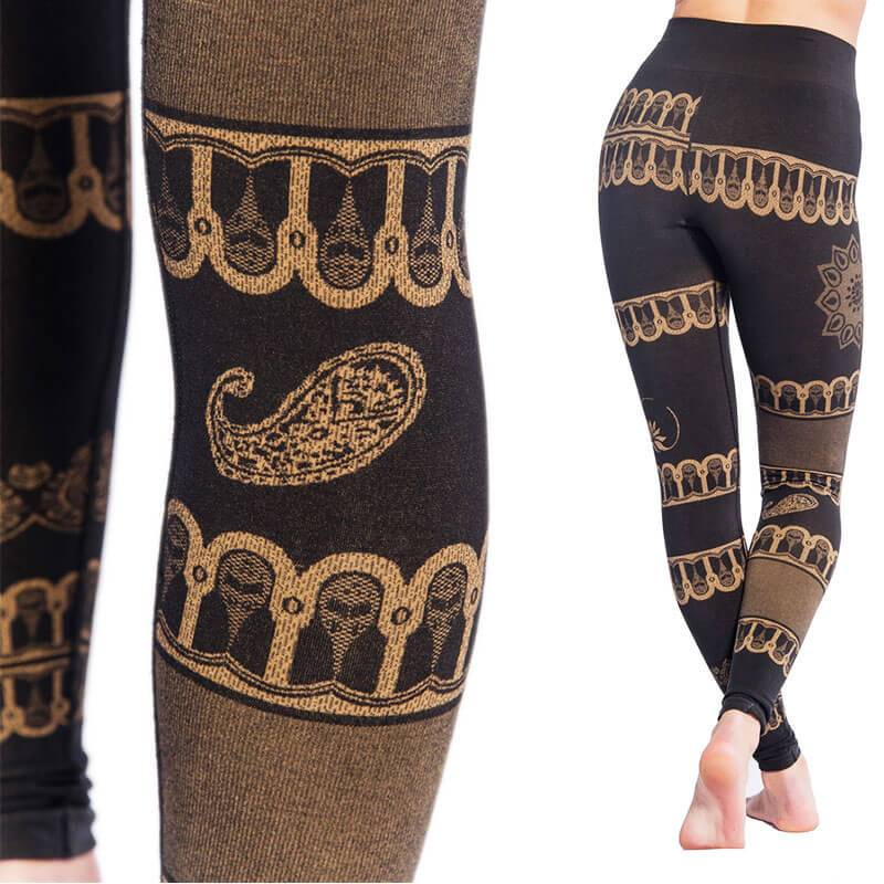 Legging yoga - motifs holistiques - sans couture, anti-transpirant - Achamana