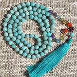 Amazonite Mala Halskette 108 facettéiert AA Perlen - 7 Chakraen - Vignette | Achamana