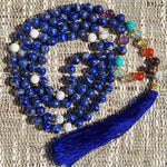 Lapis lazuli 7 Chakras Mala Halskette - 8mm AA Perlen - Vignette | Achamana