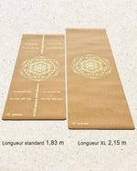 Grand tapis de yoga liège fleur de vie Or - 2,15 m - Vignette | Achamana