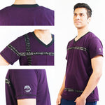 Heren yogakleding - Bamboe t-shirt en Gots gecertificeerd biologisch katoen - Vignette | Achamana