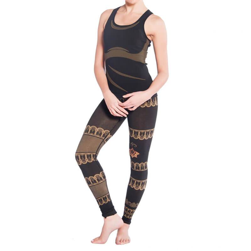 Legging yoga femme - coton bio - mandala - Achamana