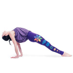 Legging yoga violet Bio - Chakra définition - Vignette | Achamana