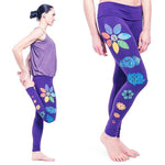 Leggings de yoga orgánicos morados - Definición de chakra - Vignette | Achamana