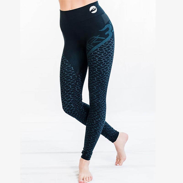 Symbol aum - Seamless organic cotton yoga leggings