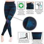 Legging yoga taille haute - Om Tibétain - coton bio - - Vignette | Achamana