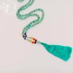 Amazonite mala necklace 108 faceted AA beads - 7 chakras - Vignette | Achamana