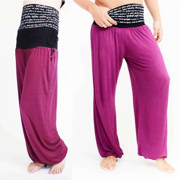 Calças de yoga para homem - Calças de yoga pretas de algodão - Achamana -  Achamana