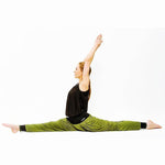 Pantalon yoga large femme - Vinyasa - Vert olive - Vignette | Achamana