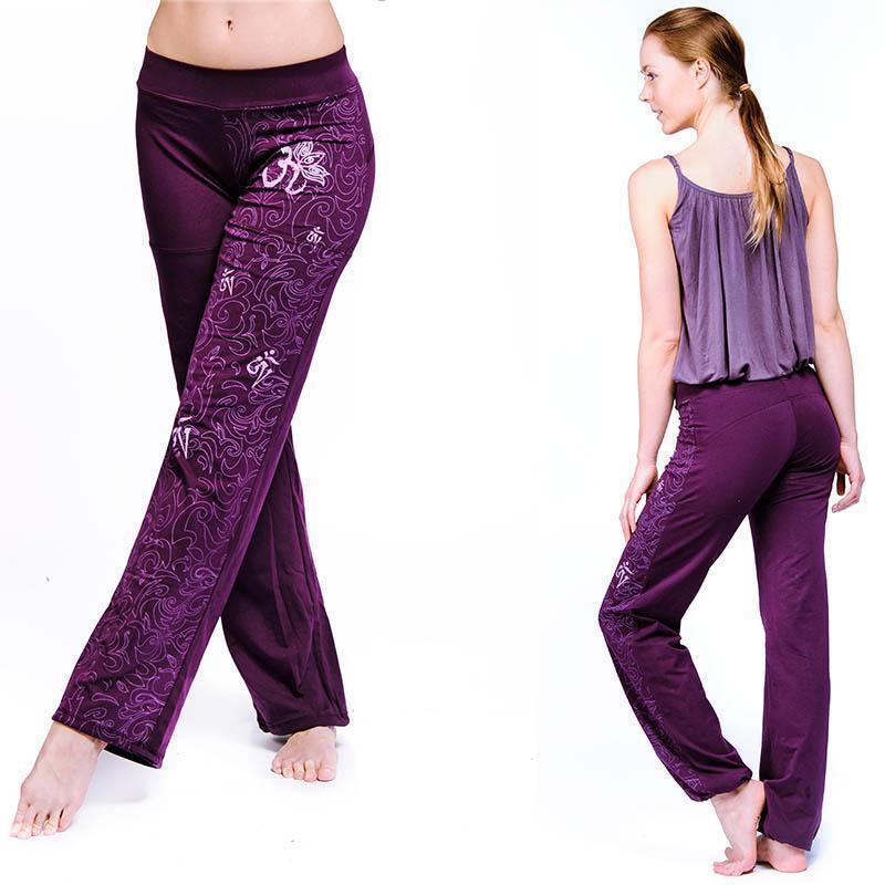 Tatouage aum - Pantalon yoga femme - coton bio - Achamana