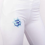 Women's white yoga pants - Om Shanti - Vignette | Achamana