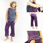 Yoga cropped trousers - organic hemp and cotton yoga clothing - Vignette | Achamana