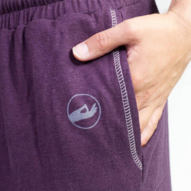 Symbole bouddhiste - Mudra sur poche pantalon yoga homme - Achamana