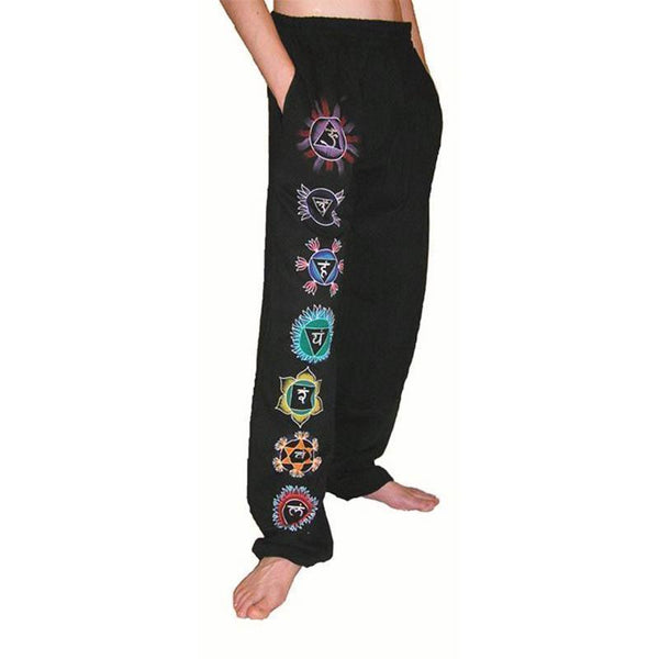 The Spirit of Om Spirit of Om - Yoga Pants with Foldable Waistband - Black