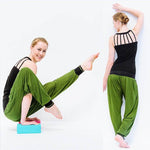 Pantalon yoga large femme - Vinyasa - Vert olive - Vignette | Achamana