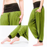 Pantalon yoga large femme - Vinyasa - Vert olive - Vignette | Achamana