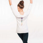 Top yoga da donna bianco - Abbigliamento yoga biologico - Kundalini - Vignette | Achamana