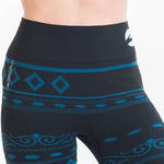 Legging yoga taille haute - Om Tibétain - coton bio - - Vignette | Achamana