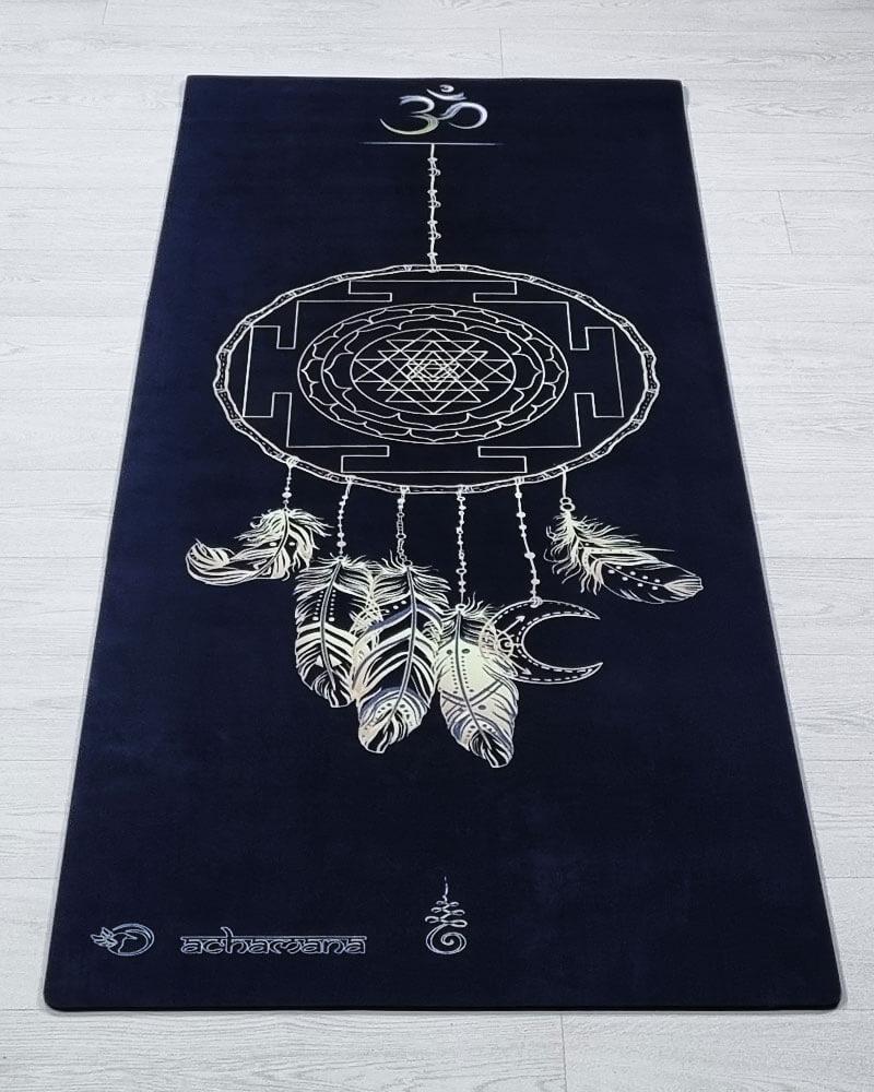 cadeau yoga - tapis yoga professionnel latex et microfibre - motif Sri yantra | Achamana