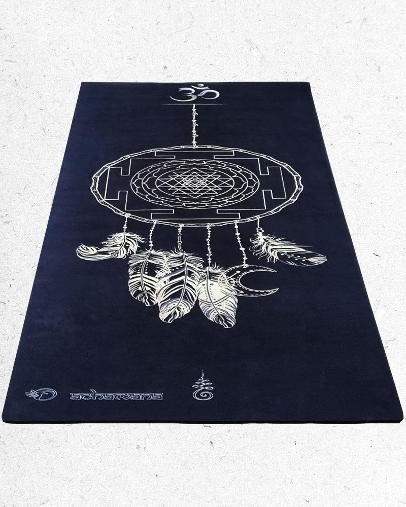 yoga mode online - Tapis yoga dynamique latex et microfibre - motif Sri yantra | Achamana