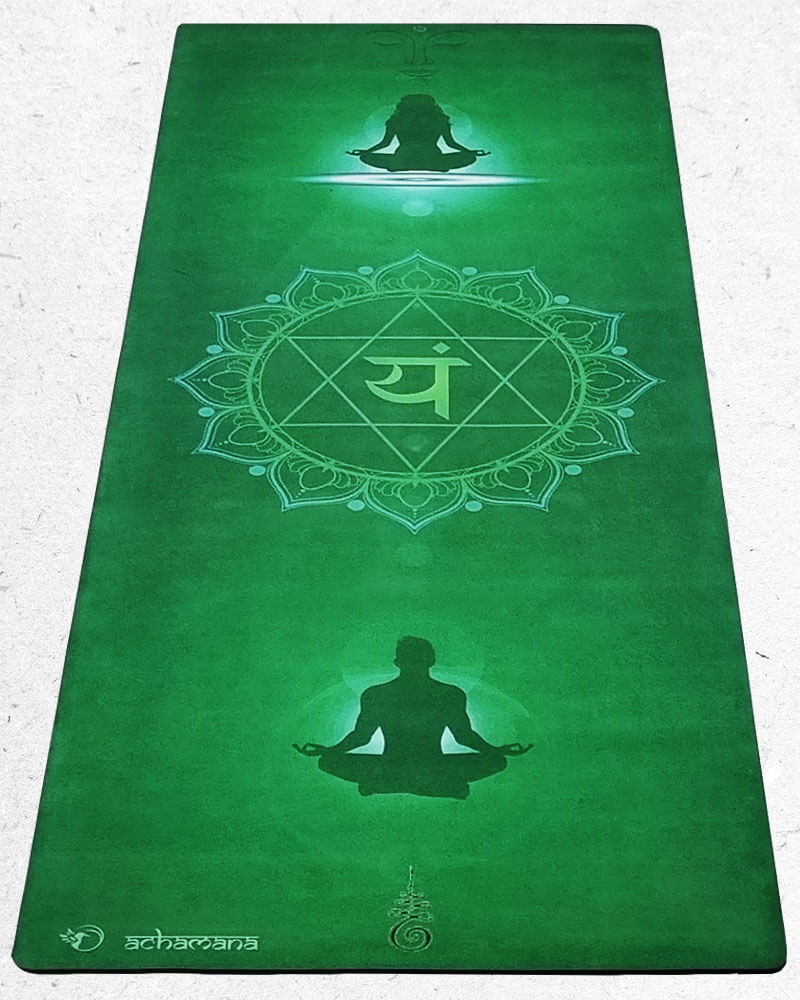 Tapis yoga ecologique antidérapant - chakra du coeur | Achamana