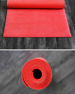 Tapis de yoga écologique rouge corail en gomme naturelle et jute tressée - Vignette | Achamana