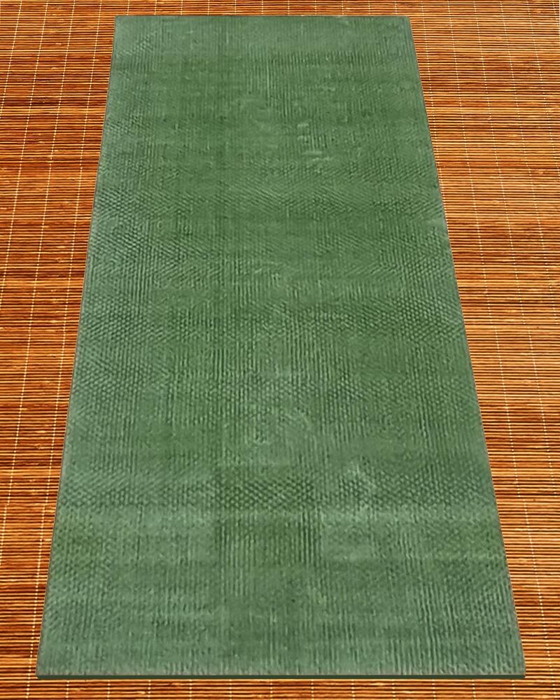 Tapis yoga naturel vert olive - caoutchouc jute - Boutique yoga | Achamana