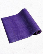 Tapis de yoga écologique Violet en gomme naturelle et jute tressée - Vignette | Achamana