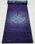 Tapis de yoga débutant indigo - Lignes de position - 6mm - Vignette | Achamana