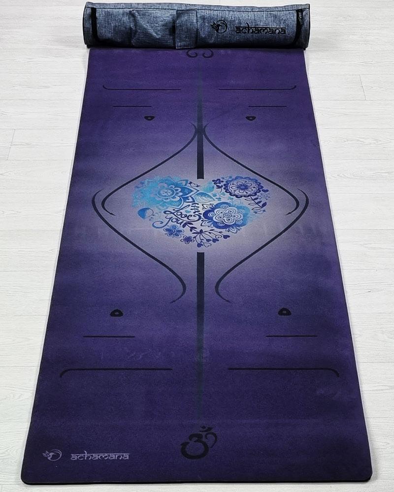 Accessoire yoga - Boutique yoga - Tapis yoga débutant antidérapant violet | Achamana