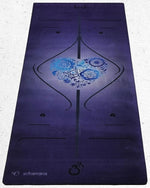 Tapis de yoga débutant indigo - Lignes de position - 6mm - Vignette | Achamana