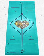 "Love" Yoga Mat - Positionéierungslinnen - 6mm - Vignette | Achamana