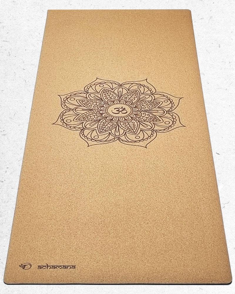 Materiel yoga - Tapis yoga liege et caoutchouc motif Mandala | Achamana