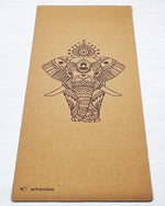 Elephant XL Cork Yoga Mat - Vignette | Achamana