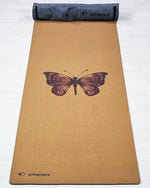 Kurk & latex yogamat - dikte 5 mm - Butterfly - Vignette | Achamana