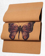 Cork & latex yoga mat - thickness 5 mm - Butterfly - Vignette | Achamana